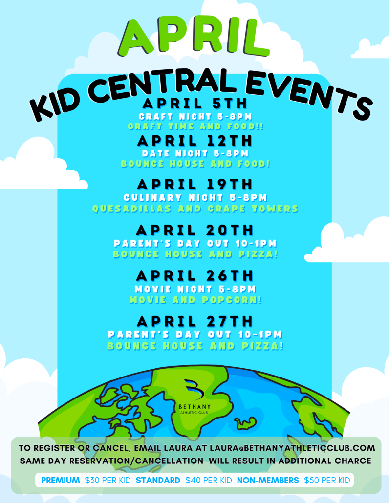Kid daycare events in Portland Oregon at Bethany Athletic Club