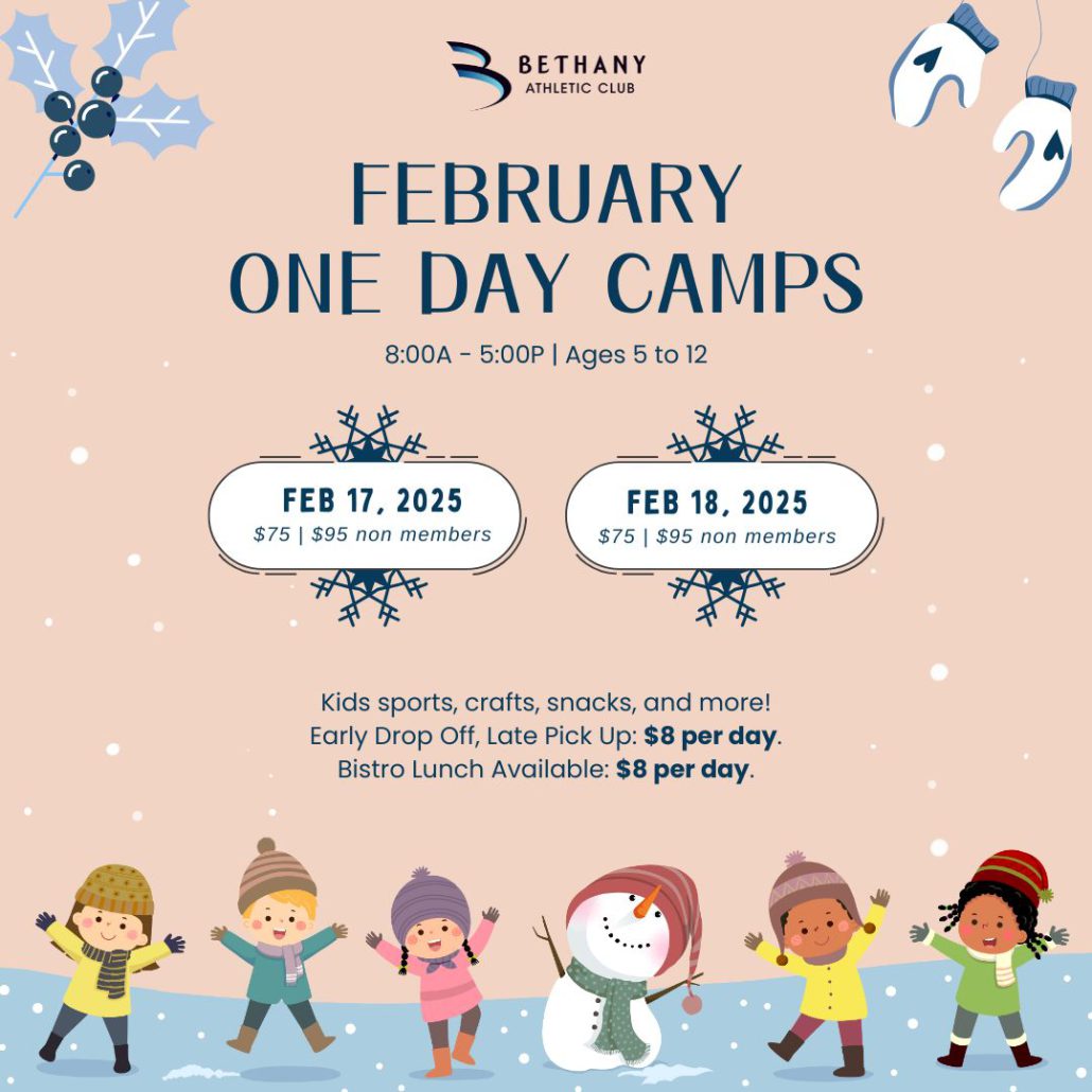 February One Day Camps 2025 at Bethany Athletic Club in Portland Oregon