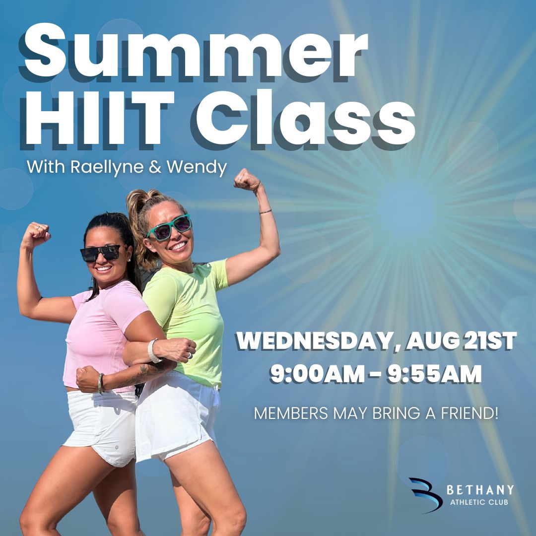 Summer HIIT Class flyer at Bethany Athletic Club in Portland Oregon